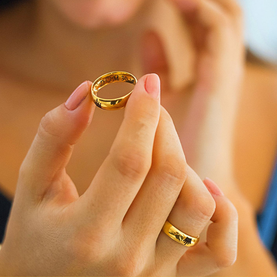 DUO DE ANILLOS PARA PAREJA PERSONALIZADOS