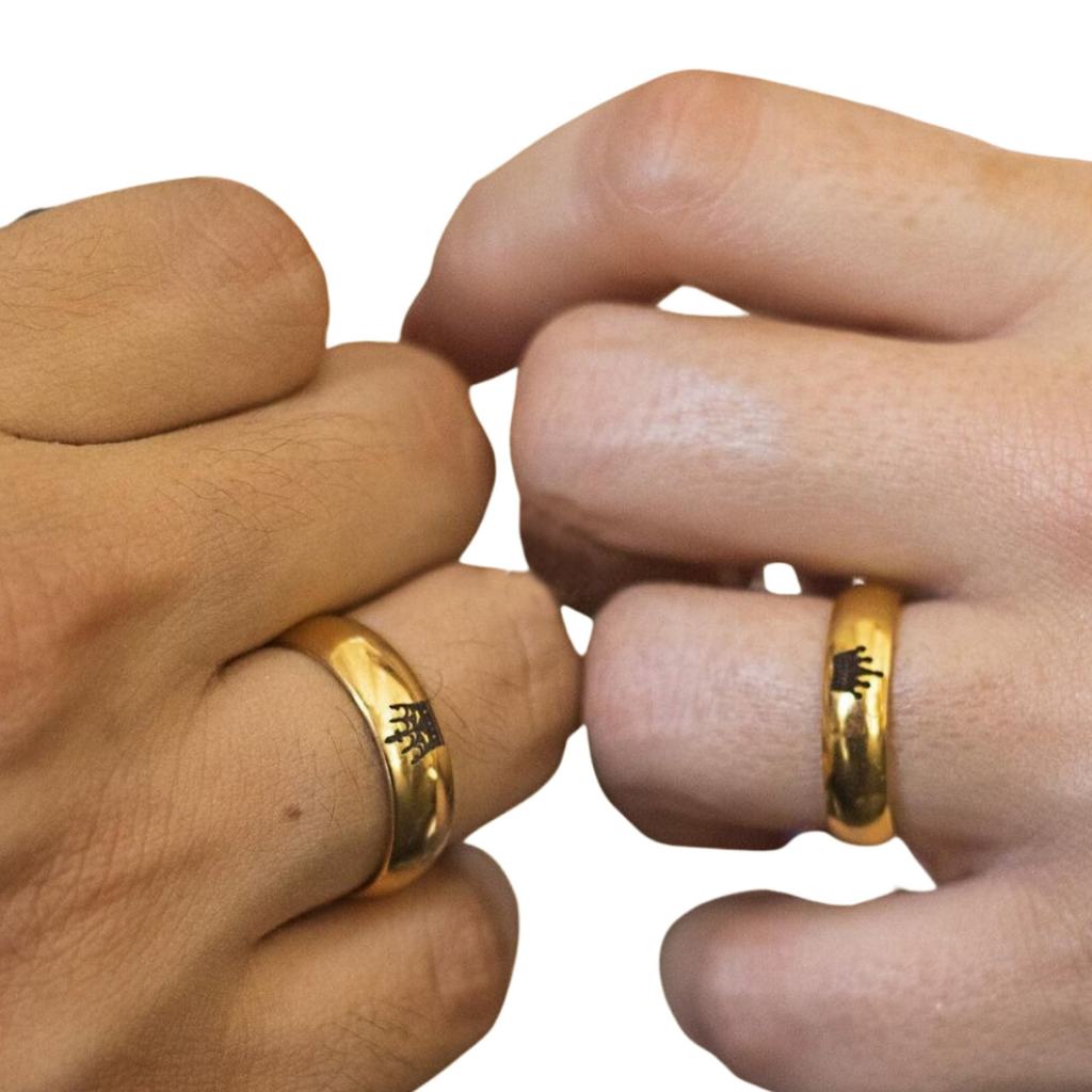 DUO DE ANILLOS PARA PAREJA PERSONALIZADOS
