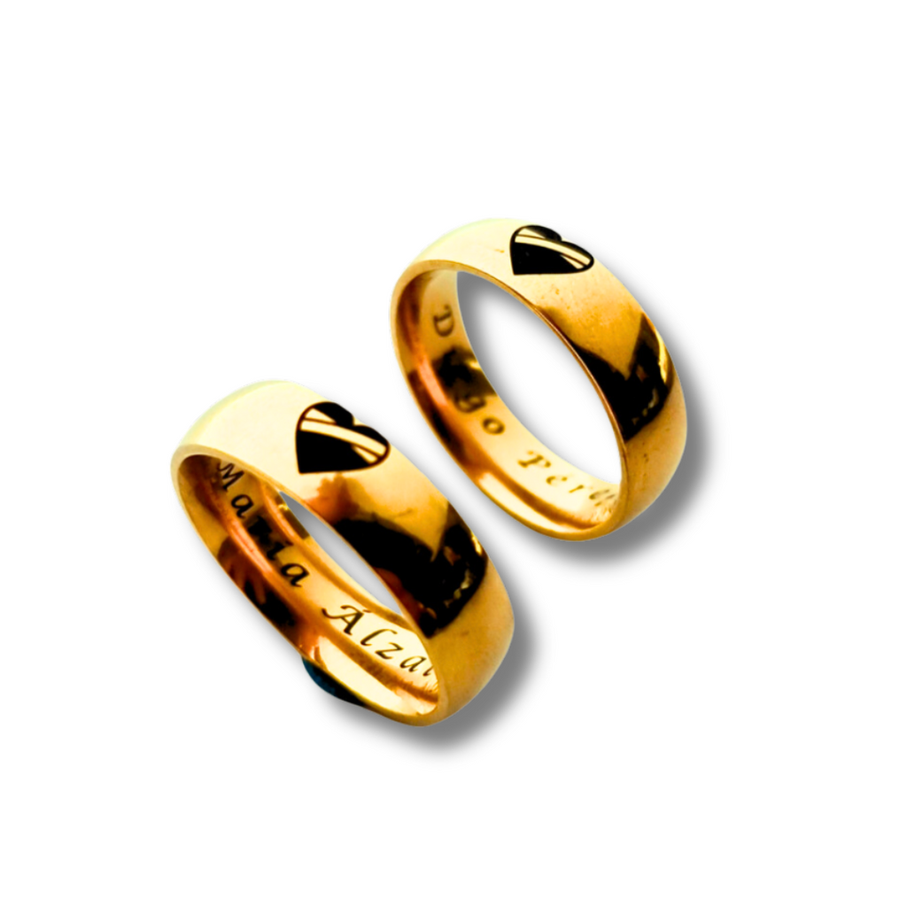 DUO DE ANILLOS PARA PAREJA PERSONALIZADOS