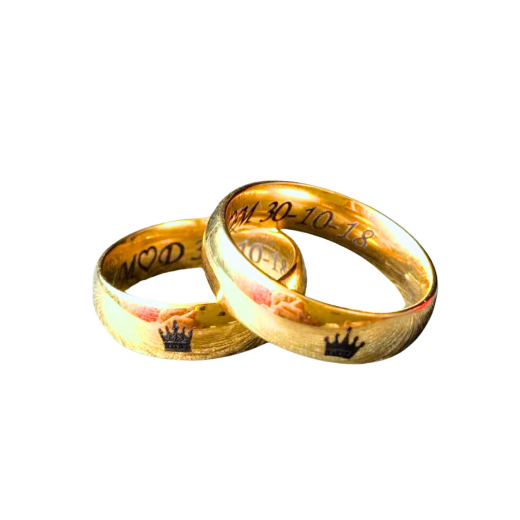 DUO DE ANILLOS PARA PAREJA PERSONALIZADOS
