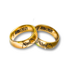 DUO DE ANILLOS PARA PAREJA PERSONALIZADOS