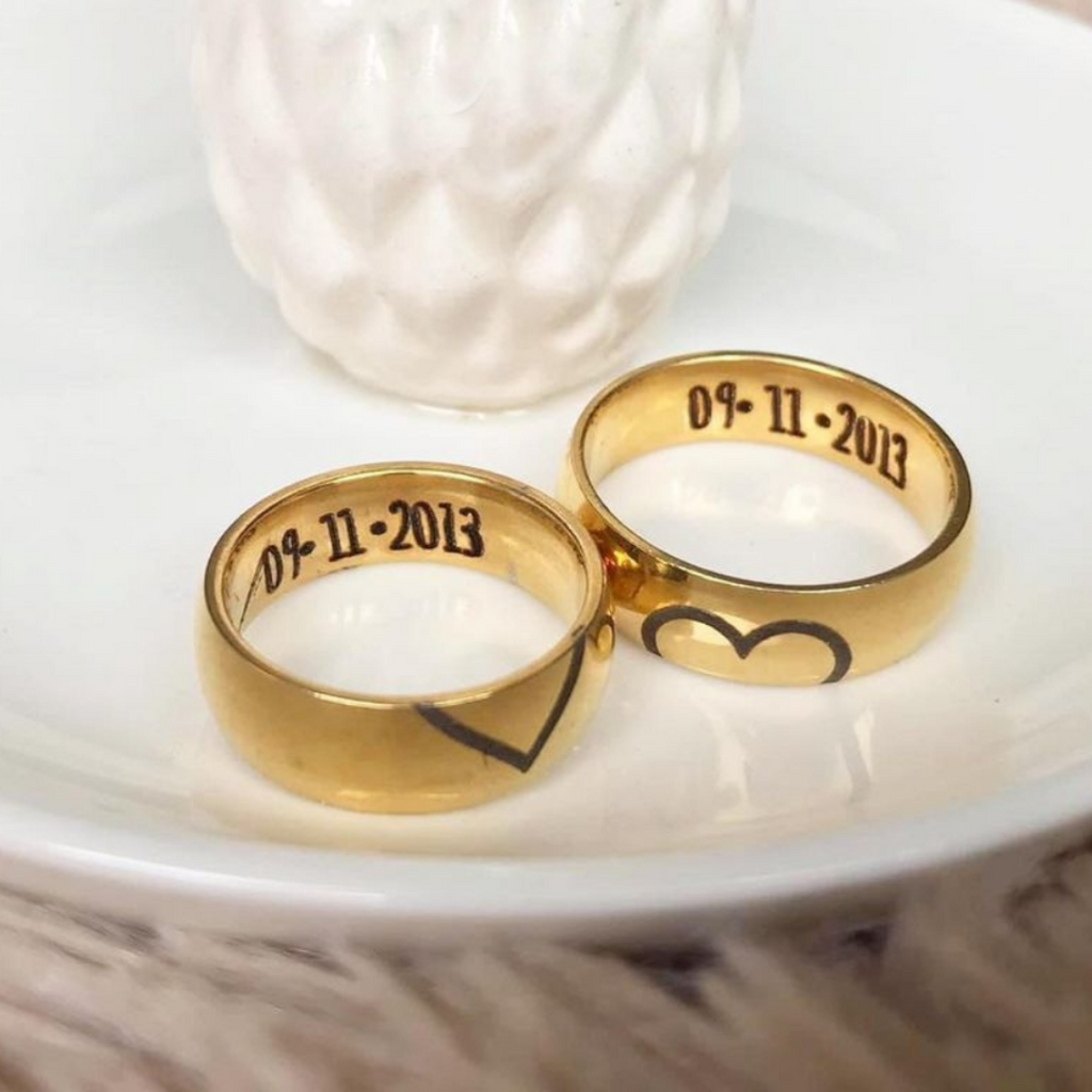 DUO DE ANILLOS PARA PAREJA PERSONALIZADOS