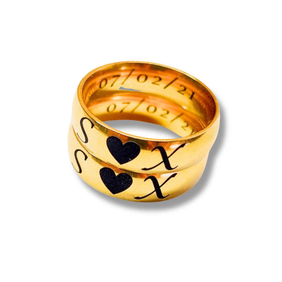 DUO DE ANILLOS PARA PAREJA PERSONALIZADOS