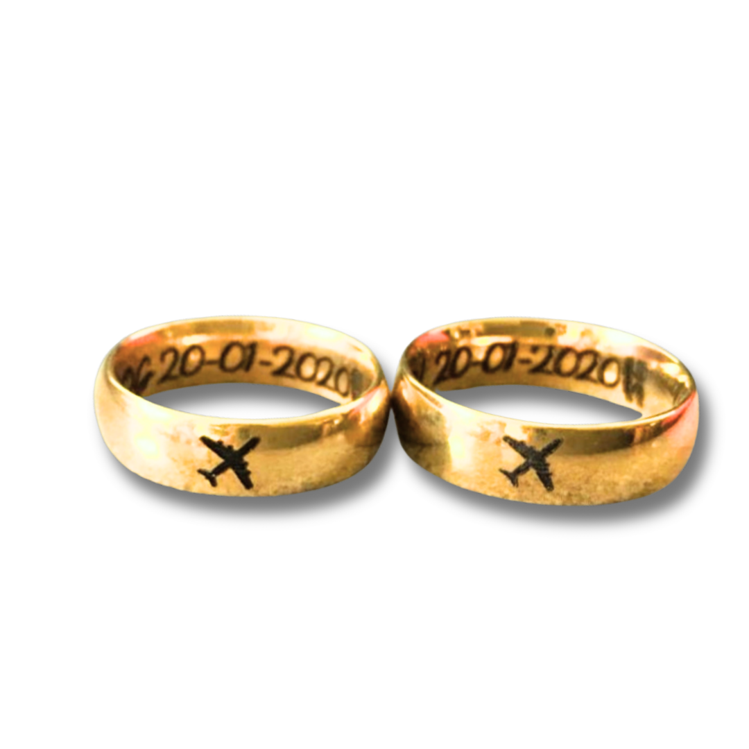 DUO DE ANILLOS PARA PAREJA PERSONALIZADOS