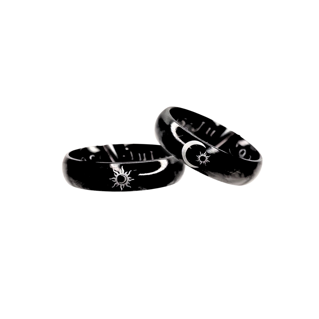 DUO DE ANILLOS PARA PAREJA PERSONALIZADOS