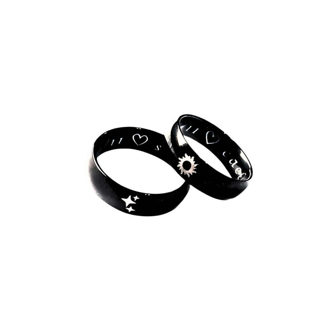 DUO DE ANILLOS PARA PAREJA PERSONALIZADOS