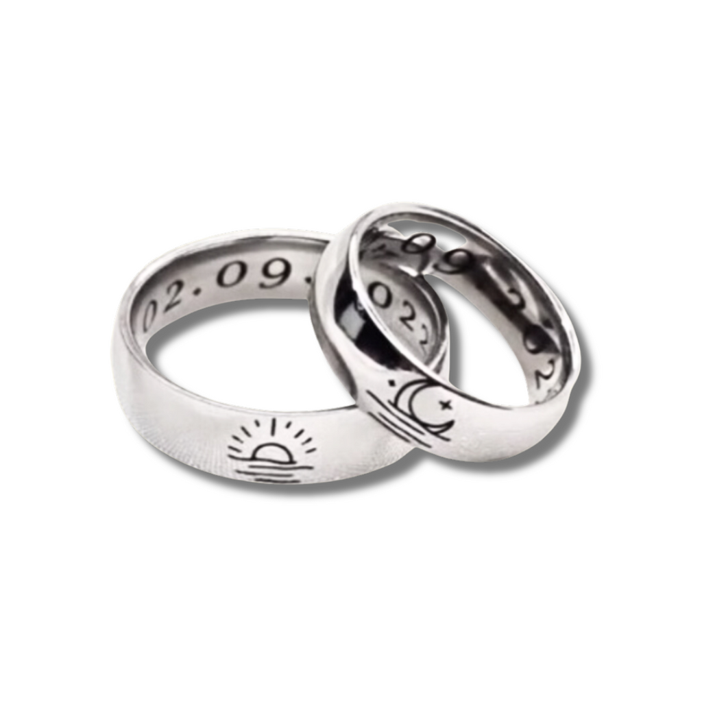 Gladde zilveren koppelringen