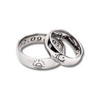 Gladde zilveren koppelringen