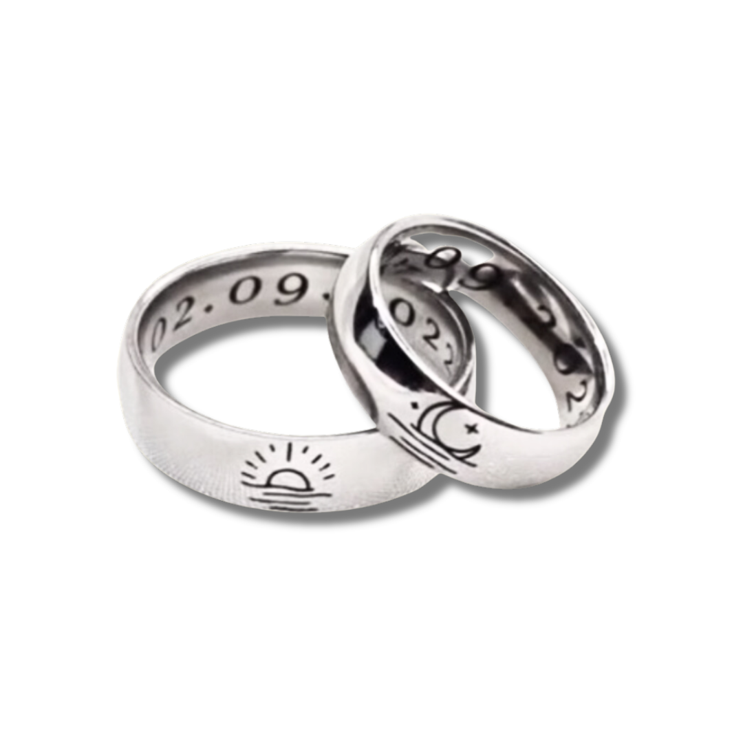 DUO DE ANILLOS PARA PAREJA PERSONALIZADOS