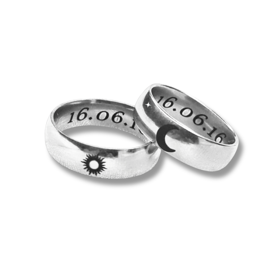 DUO DE ANILLOS PARA PAREJA PERSONALIZADOS