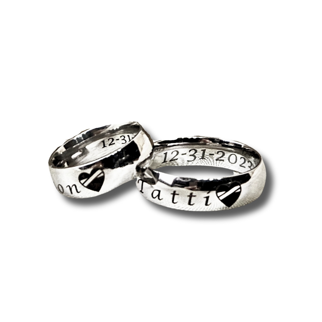 DUO DE ANILLOS PARA PAREJA PERSONALIZADOS