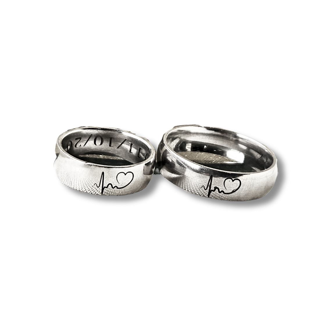 DUO DE ANILLOS PARA PAREJA PERSONALIZADOS
