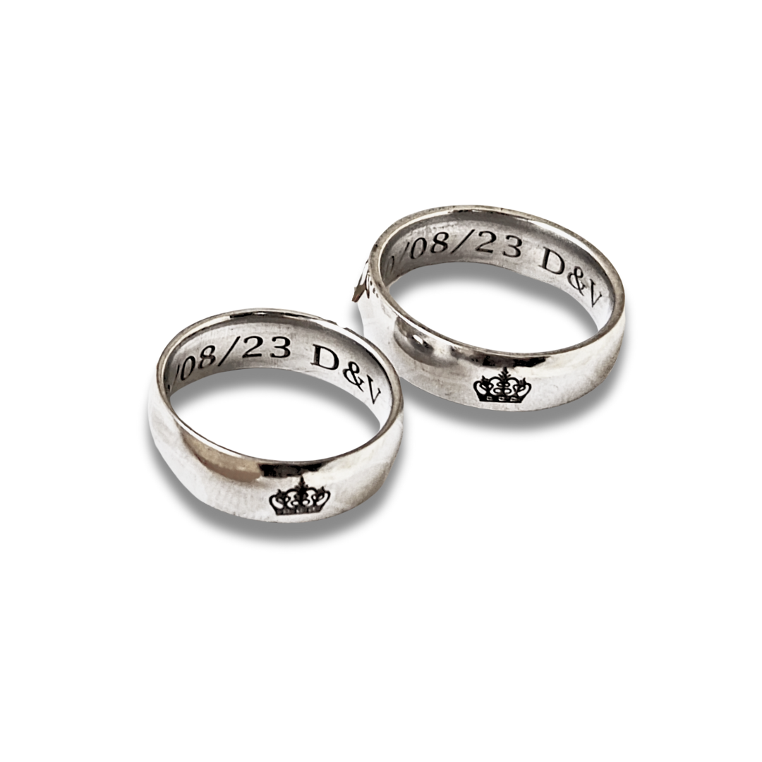 DUO DE ANILLOS PARA PAREJA PERSONALIZADOS