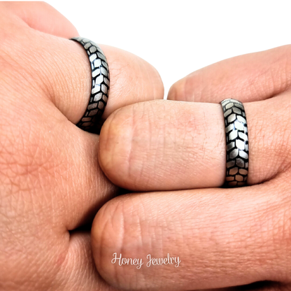 Anillos para pareja liso negro