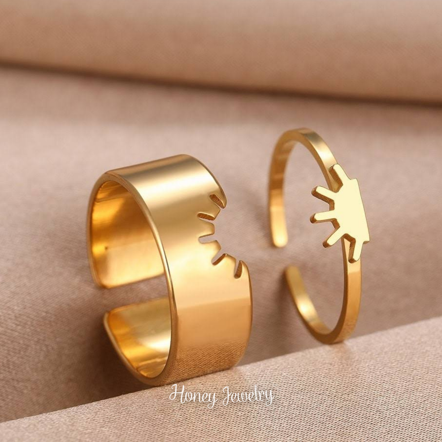 Couple rings "you are my sunshine"