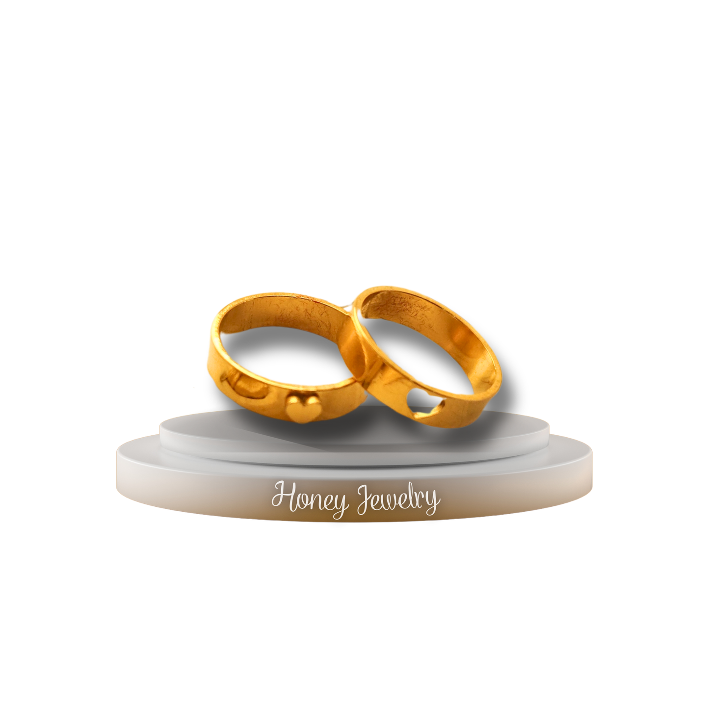 Anillos para pareja corazon partido (única talla - 7)