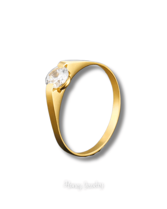 Diamond rings with gold bezel (Pre order)