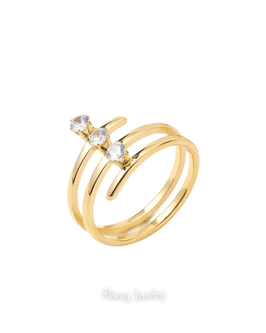 Diamond rings with gold bezel (Pre order)