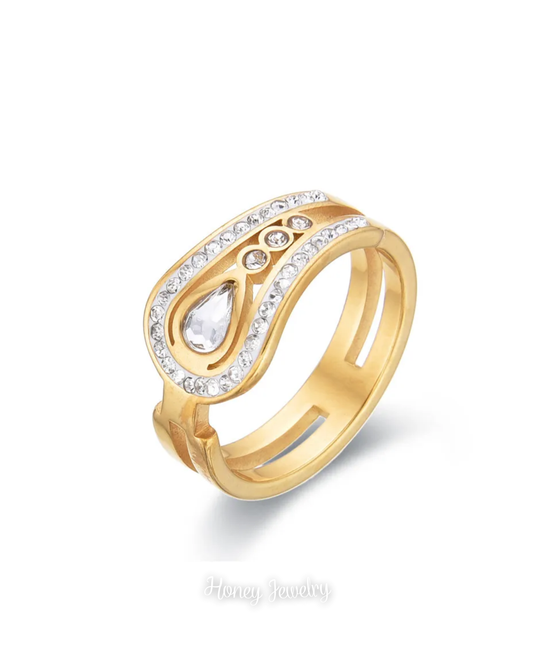 Diamond rings with gold bezel (Pre order)