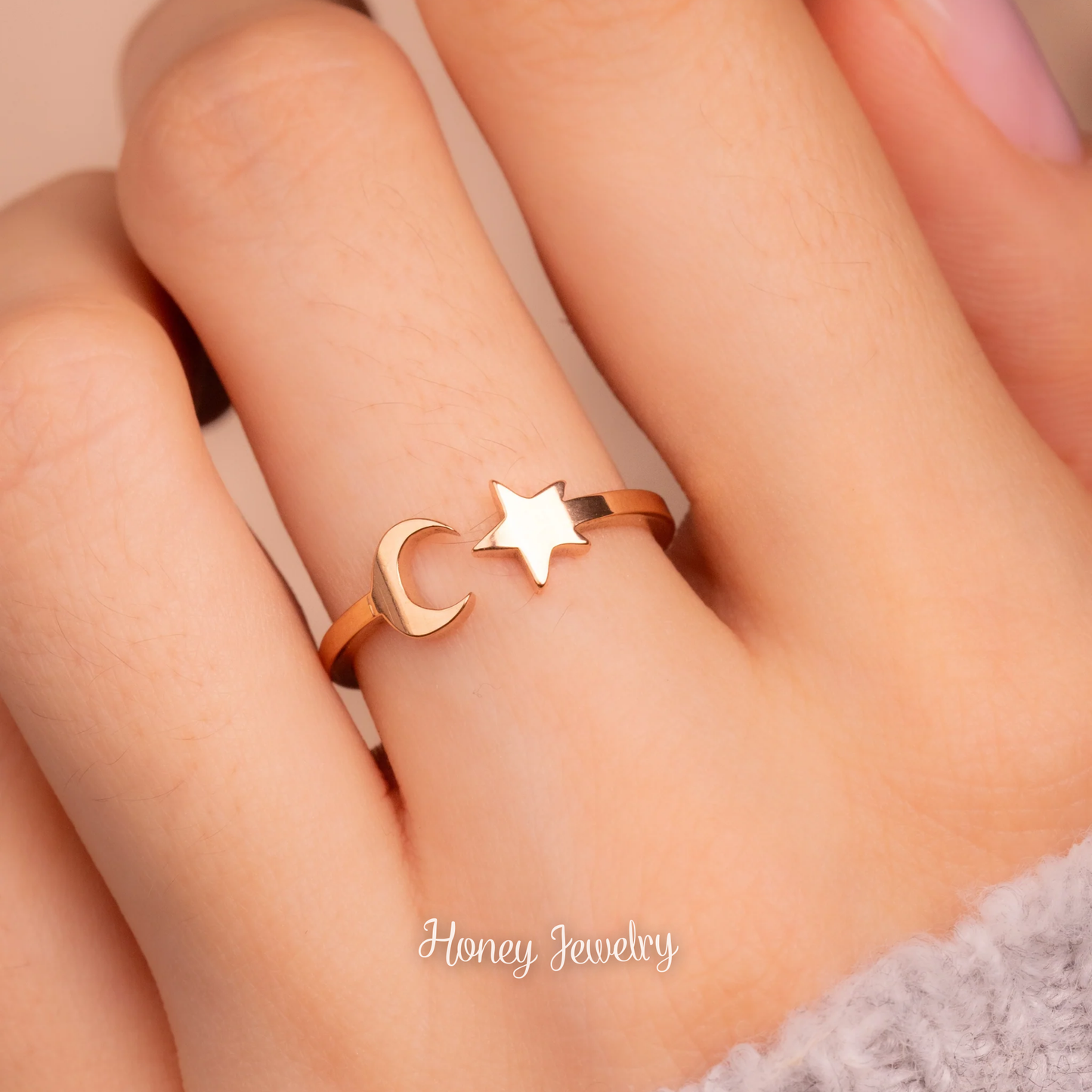 Anillo Luna y Estrella