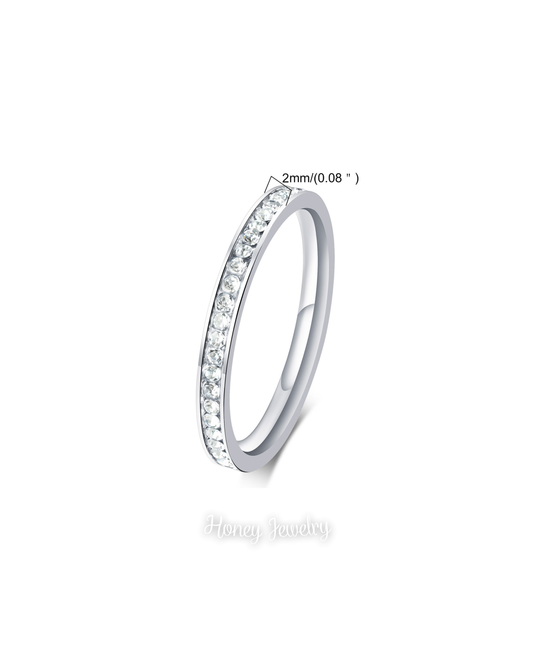 Diamond rings with gold bezel (Pre order)