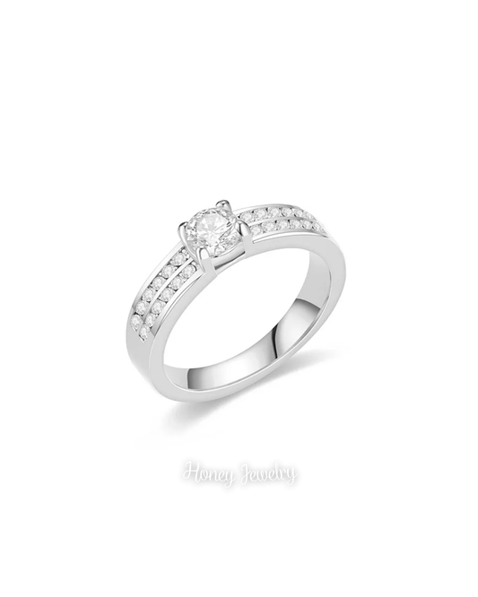 Diamond rings with gold bezel (Pre order)