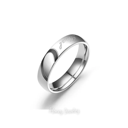 (Pre orden) Anillos para pareja corazon partido love