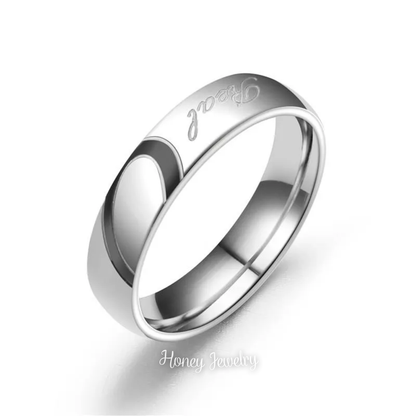 (Pre orden) Anillos para pareja corazon partido love