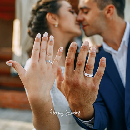 (Pre orden) Anillos para pareja corazon compartido