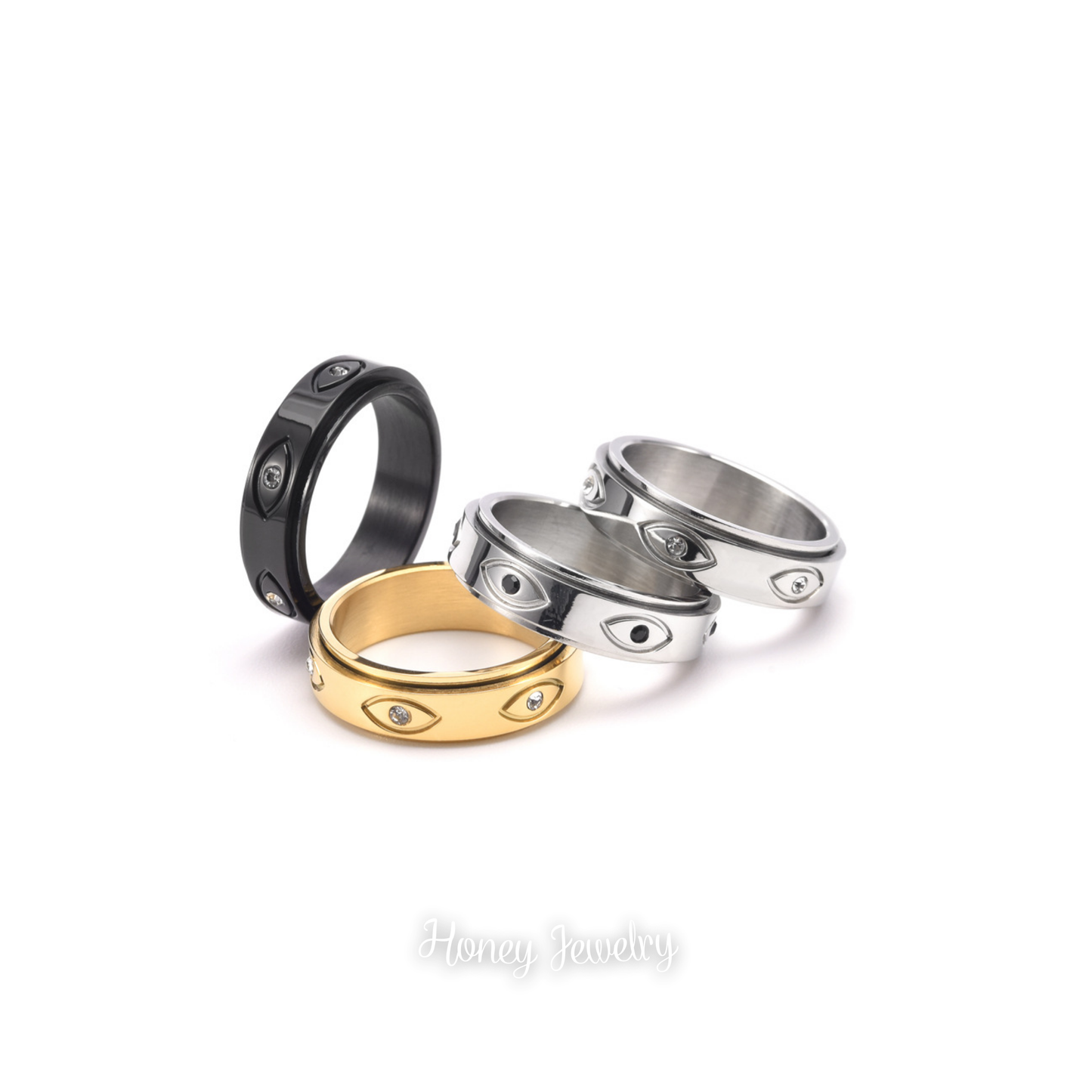 (Pre orden) Anillos para pareja ojitos