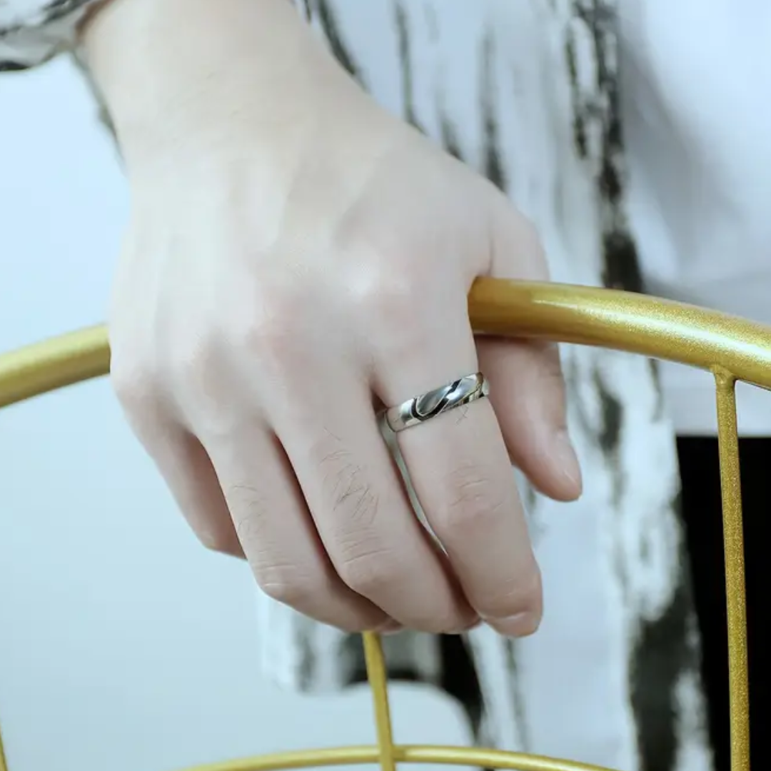 DUO DE ANILLOS CORAZON COMPARTIDO REAL LOVE