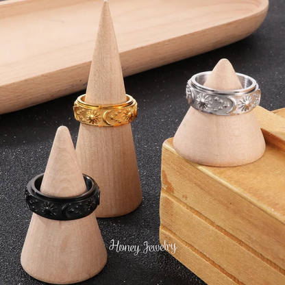 Anillos para pareja SOL, LUNA Y ESTRELLAS (Pre orden)