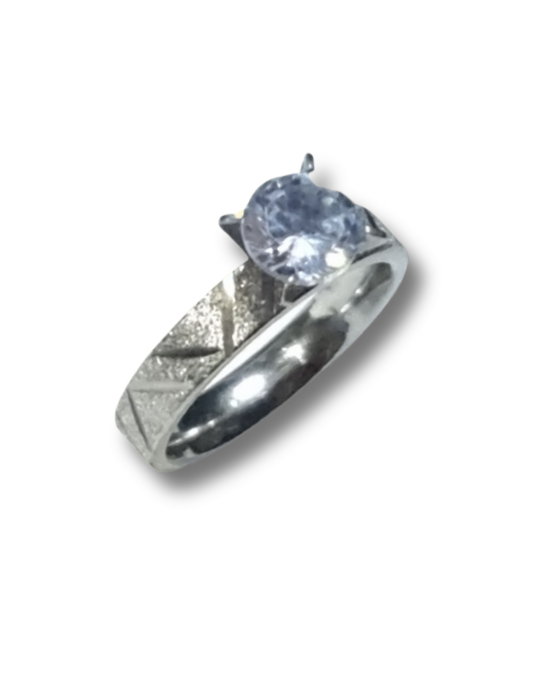 ANILLO DE PROMESA CON CIRCON ESCARCHADO - ULTIMA TALLA 9