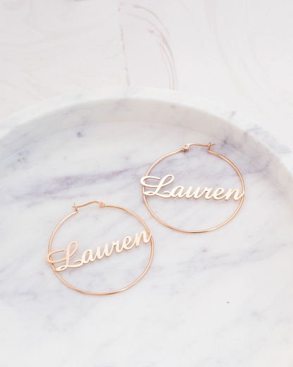 ARETES AROS CON NOMBRE