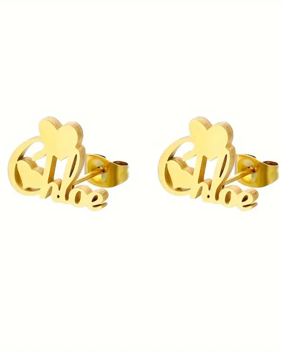 ARETES CON NOMBRE EN FORMA DE CORAZÓN