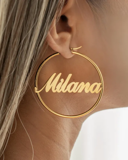 ARETES AROS CON NOMBRE