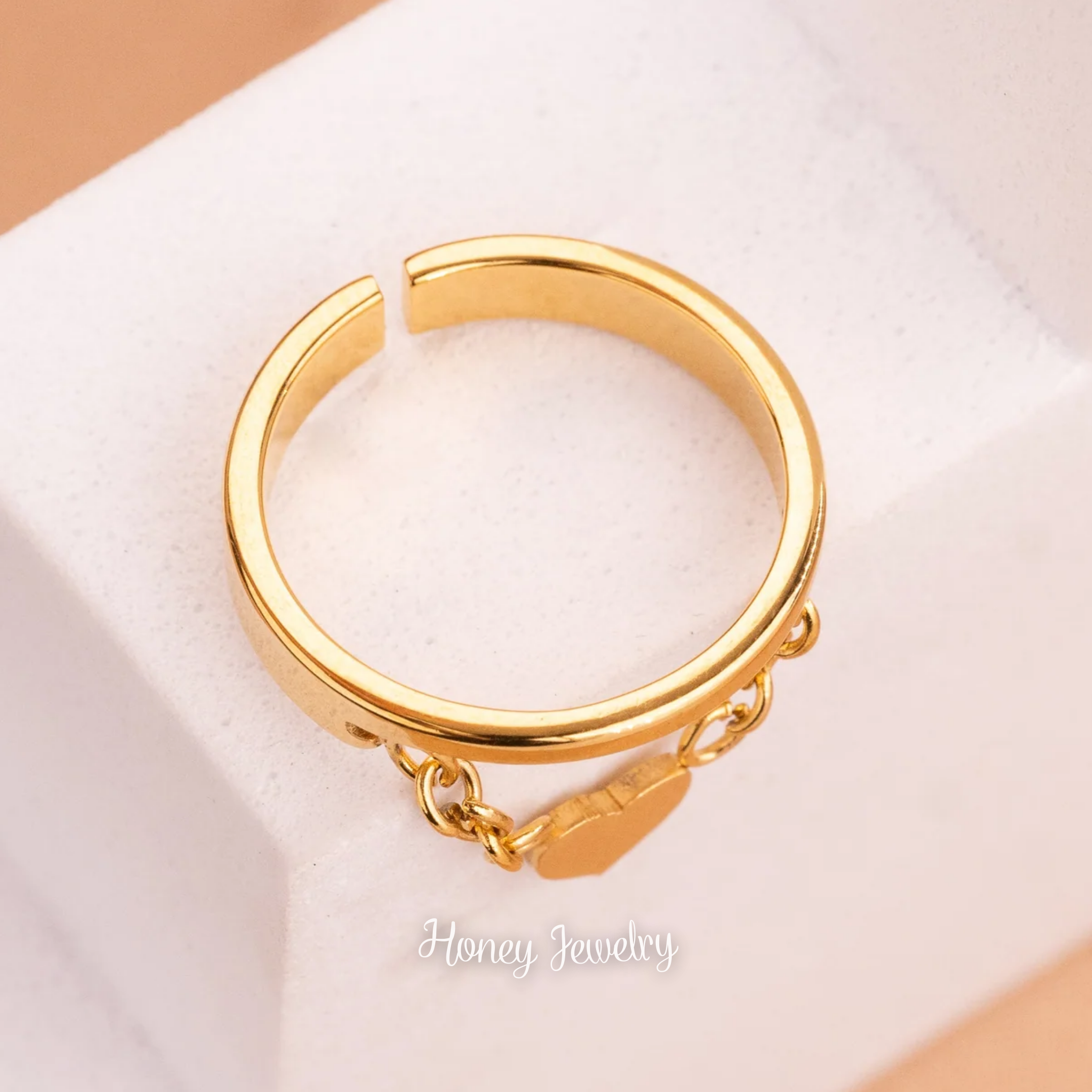 ANILLO CORAZON COLGANTE