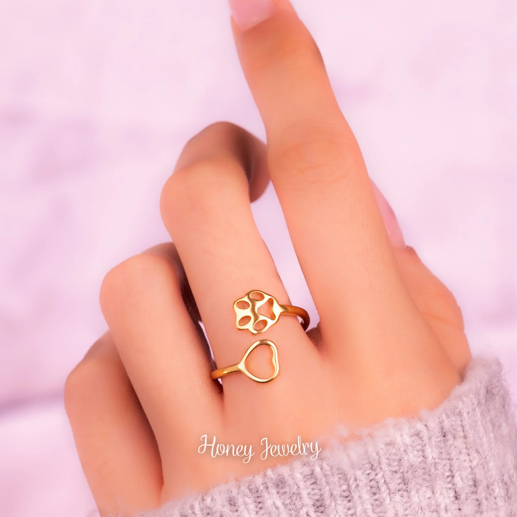 Heart Print Ring