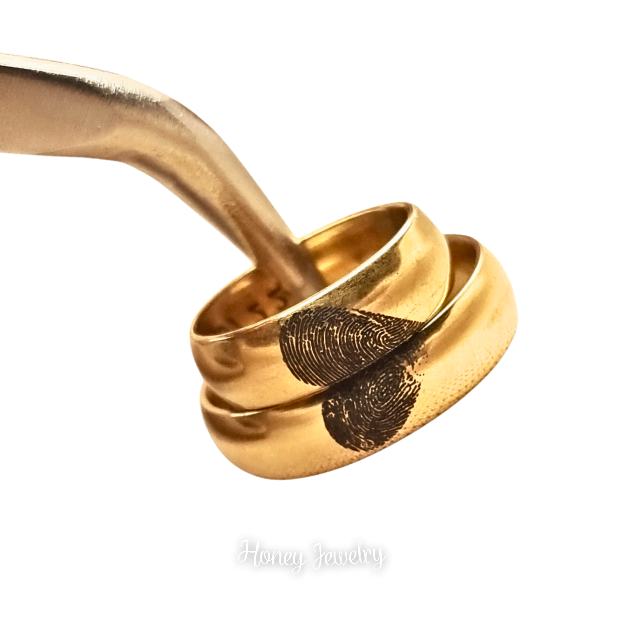 DUO DE ANILLOS CON HUELLAS DACTILARES