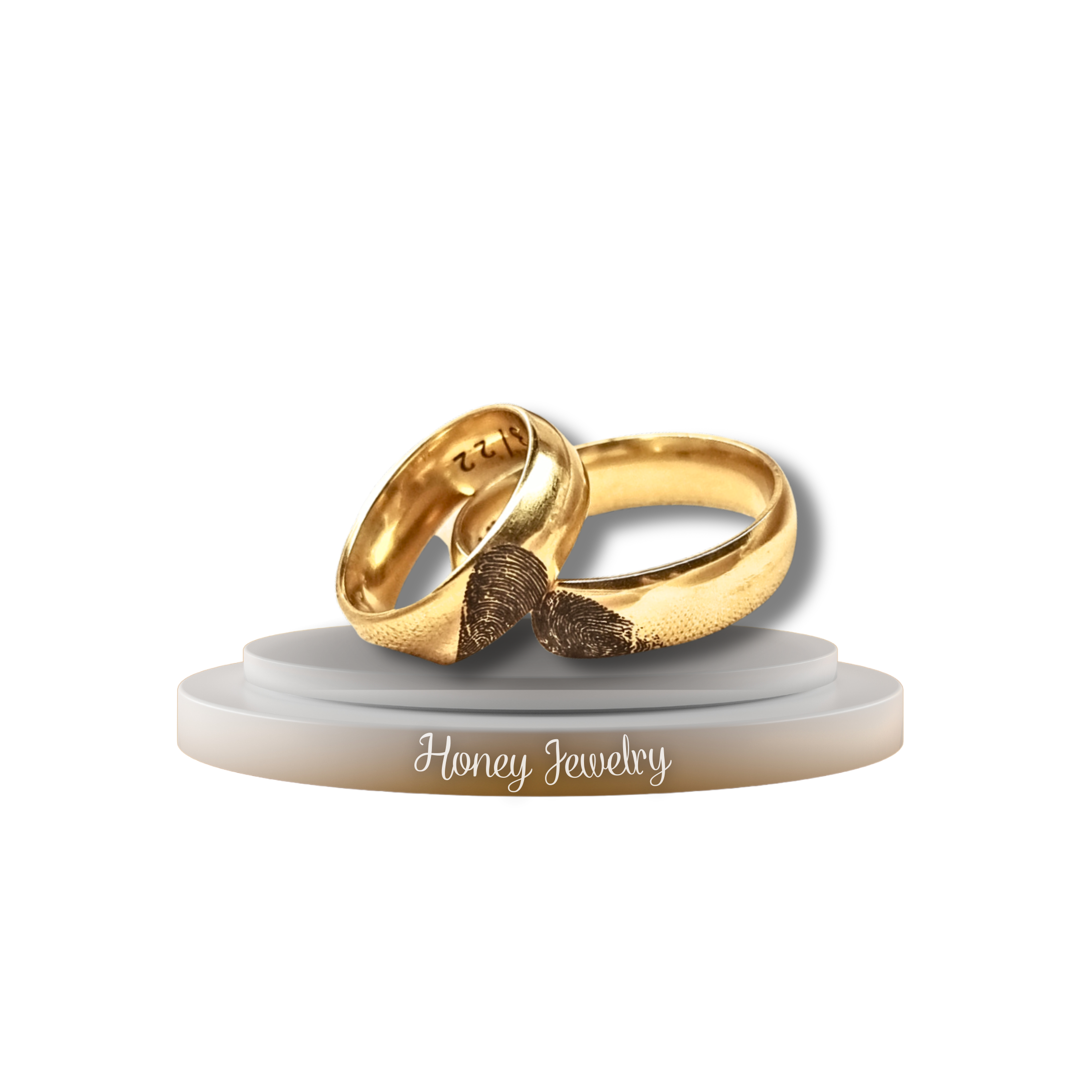 DUO DE ANILLOS CON HUELLAS DACTILARES