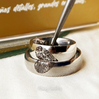 DUO DE ANILLOS CON HUELLAS DACTILARES