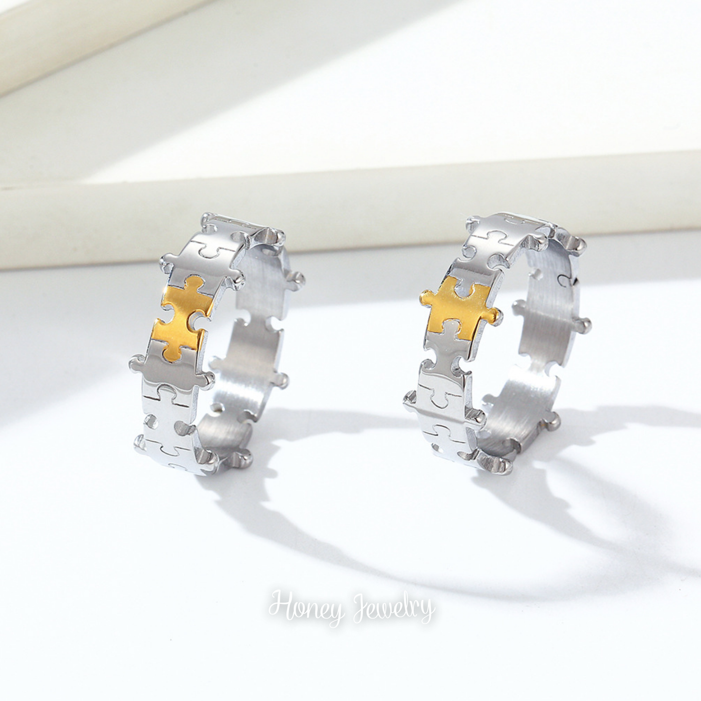 (Pre orden) Anillos para pareja puzzle