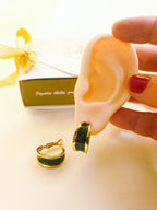 Geëmailleerde candonga oorbellen