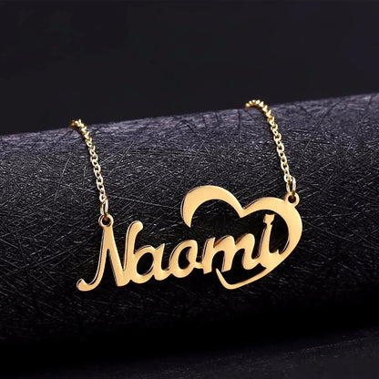 Collar con nombre clásico con maxi emoji