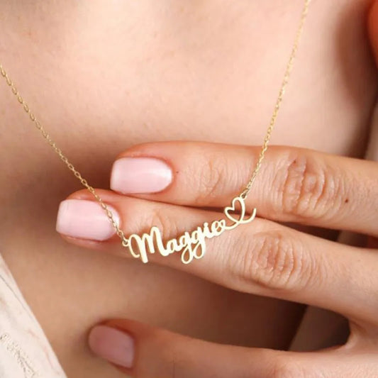 Classic name necklace with emoji