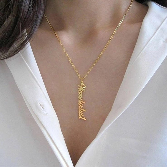 Vertical Classic Name Necklace