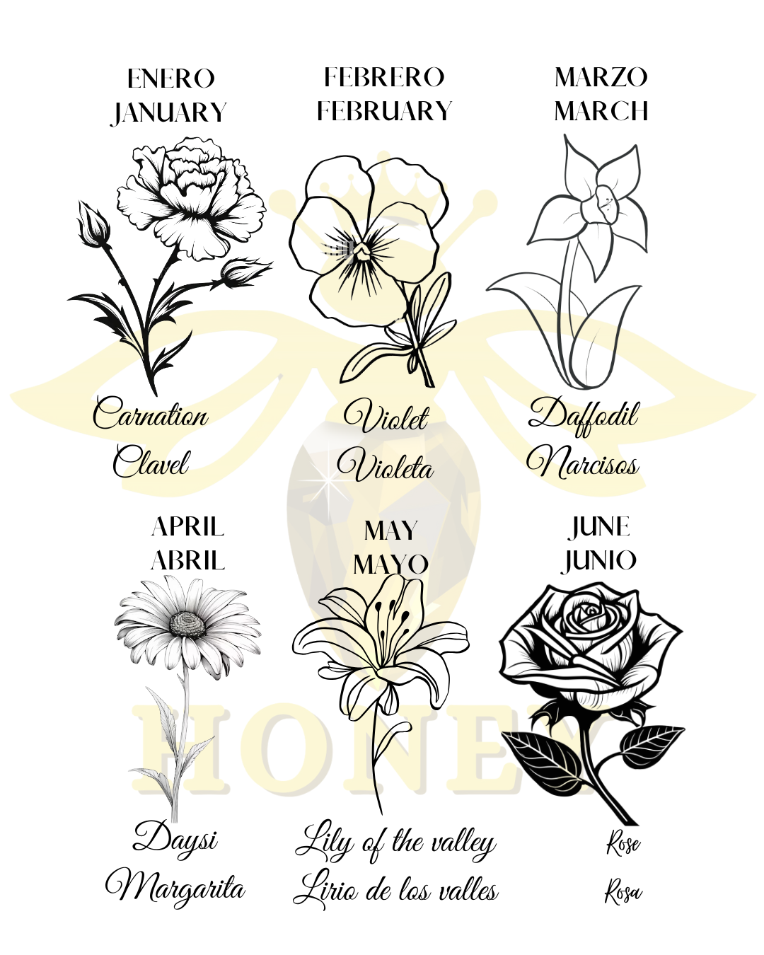 COLLAR CON NOMBRE Y TU FLOR DE NACIMIENTO