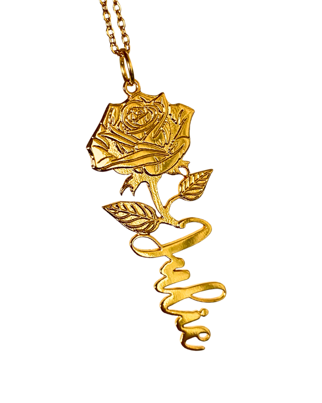 COLLAR CON NOMBRE Y TU FLOR DE NACIMIENTO