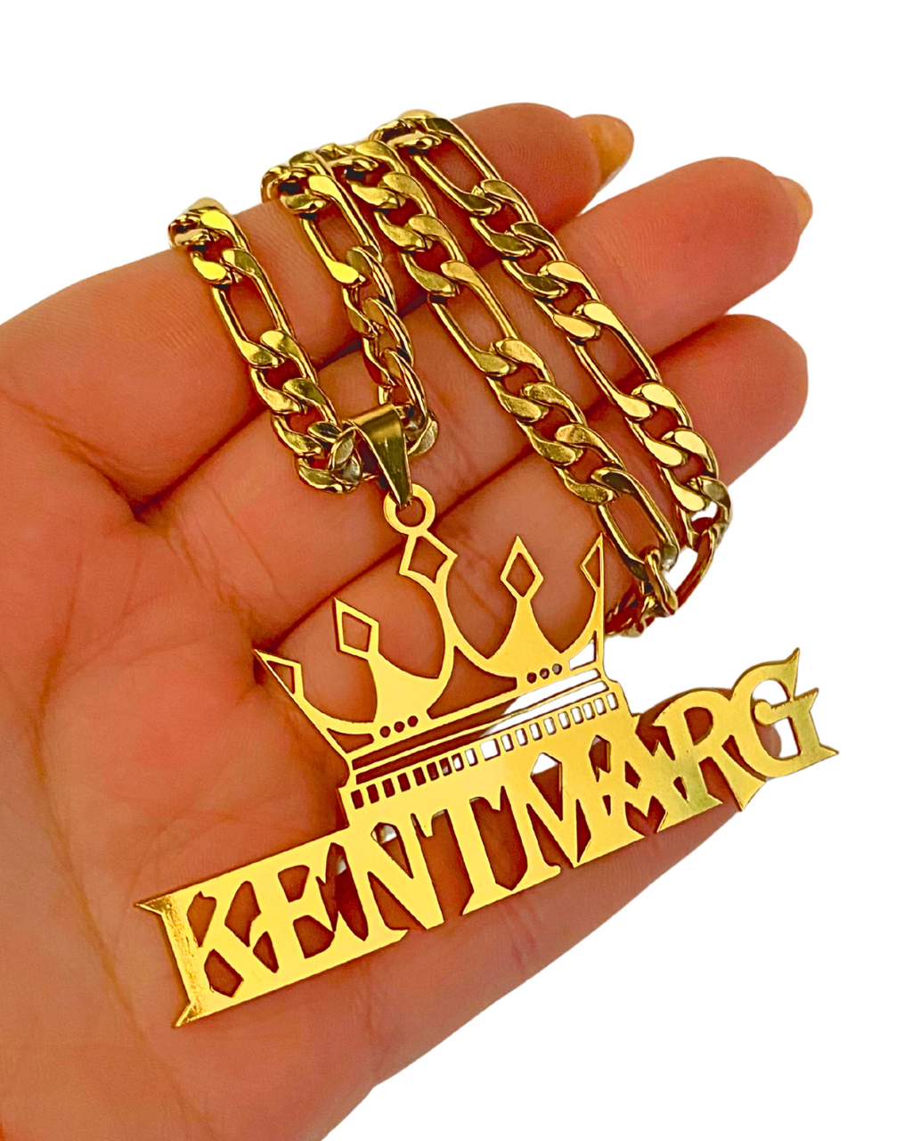 COLLAR CON CON NOMBRE Y CORONA DE REY