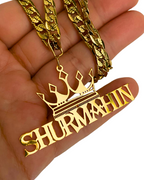 COLLAR CON CON NOMBRE Y CORONA DE REY